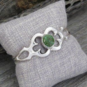 Sterling Silver Turquoise Cuff Bracelet 5 1/3"